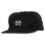 Krooked Eyes Washed Black Snapback Hat