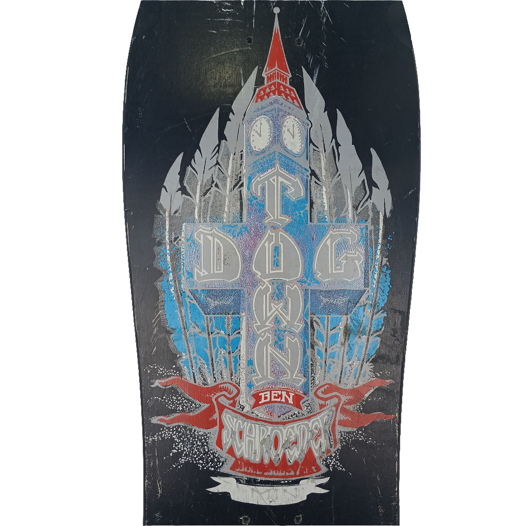 Dogtown Ben Schroeder Clock Tower Cross Black/Blue/Red/Grey Size 10 Shaped Skateboard Deck