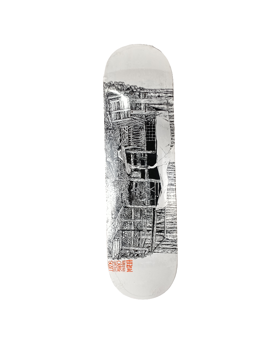 Heroin Skateboards Craig Questions CQ Cabin Size 8.625 Vintage NOS Deck