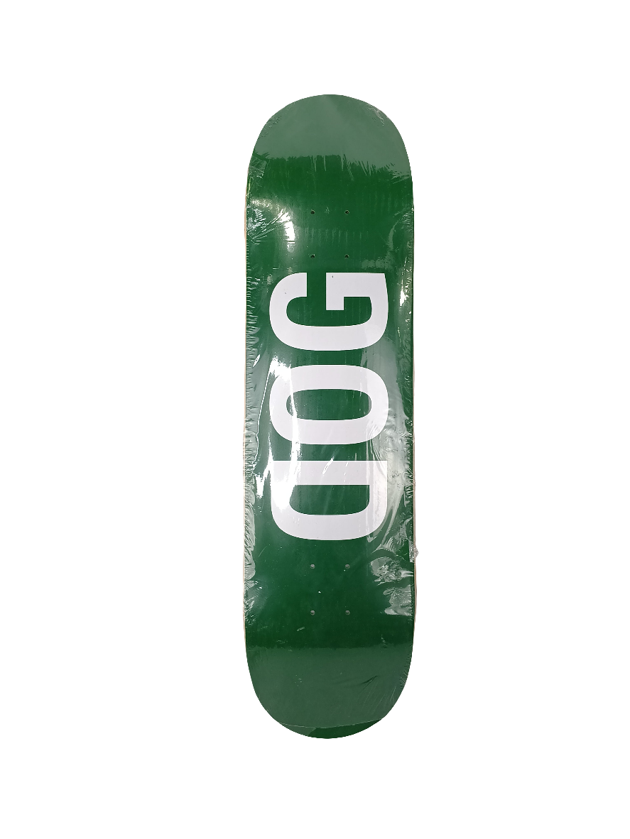 Dog Green White Team Letters Size 8.25" Vintage NOS Deck