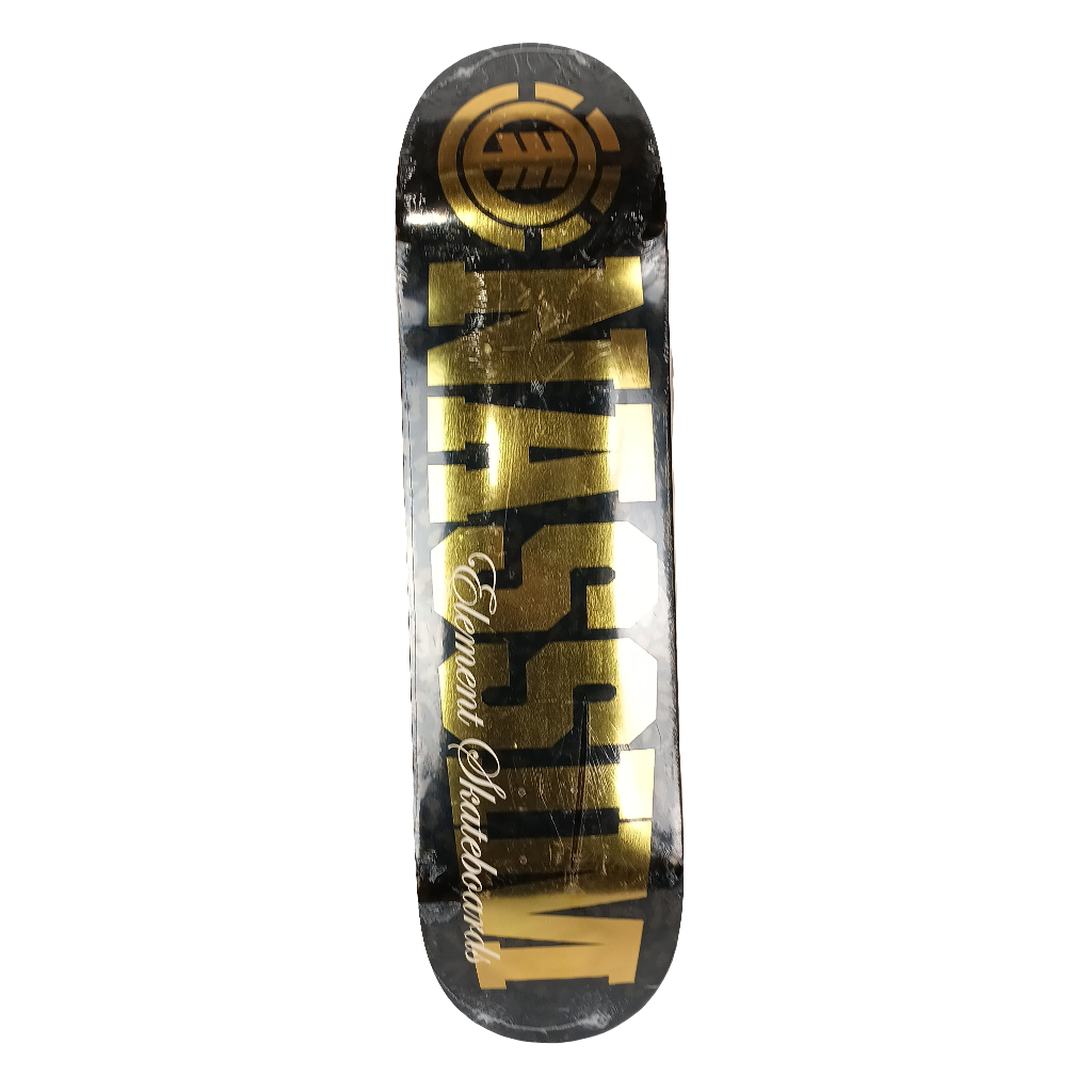 Element Nassim Guammaz Limited First Edition Gold Foil Black White Size 8.5 Vintage NOS Deck Ripped Plastic