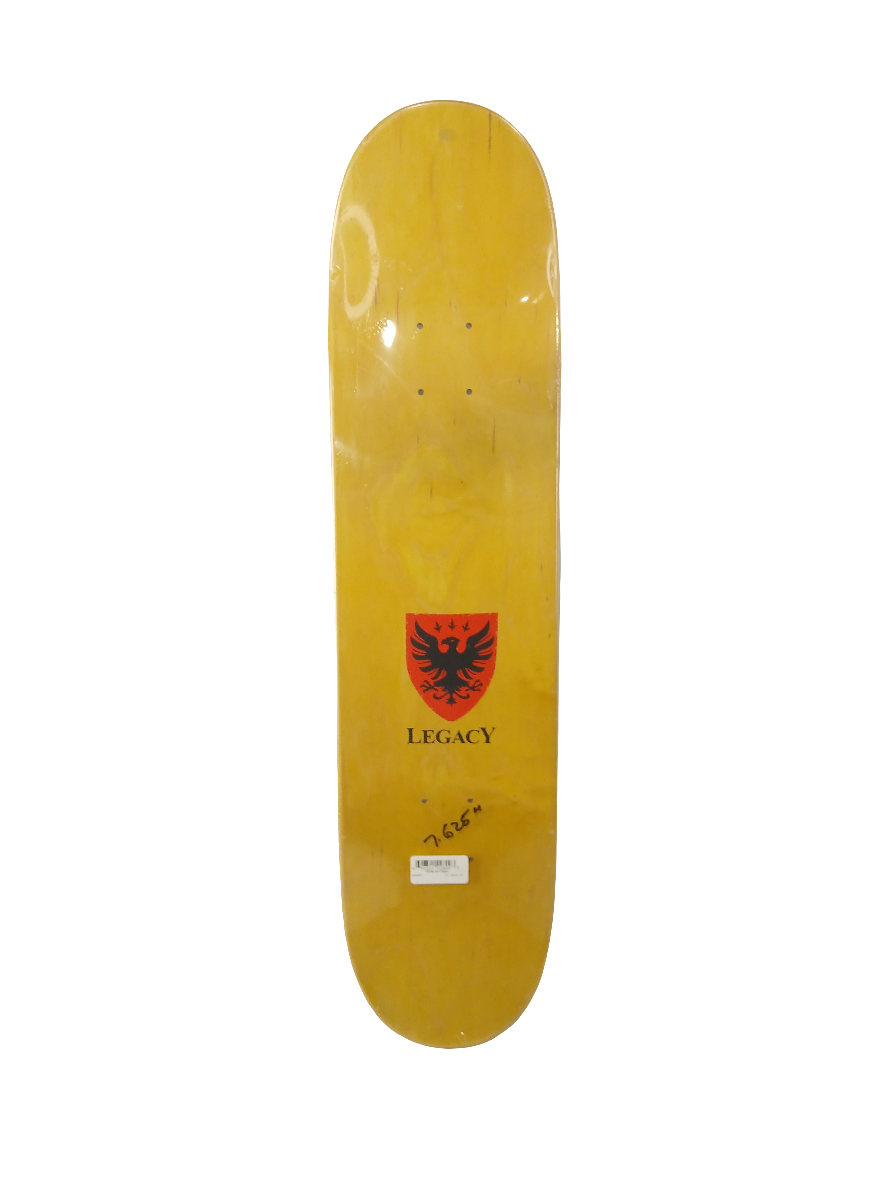Legacy  Team Script Black White Red Size 7.625" Vintage NOS Deck