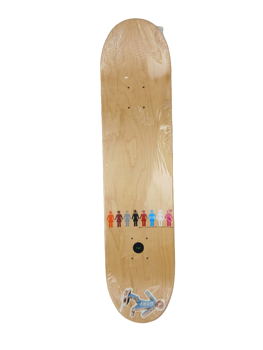 Girl Paul Rodriguez Icon Series Natural Woodgrain Grey Size 7.5" Vintage NOS Deck