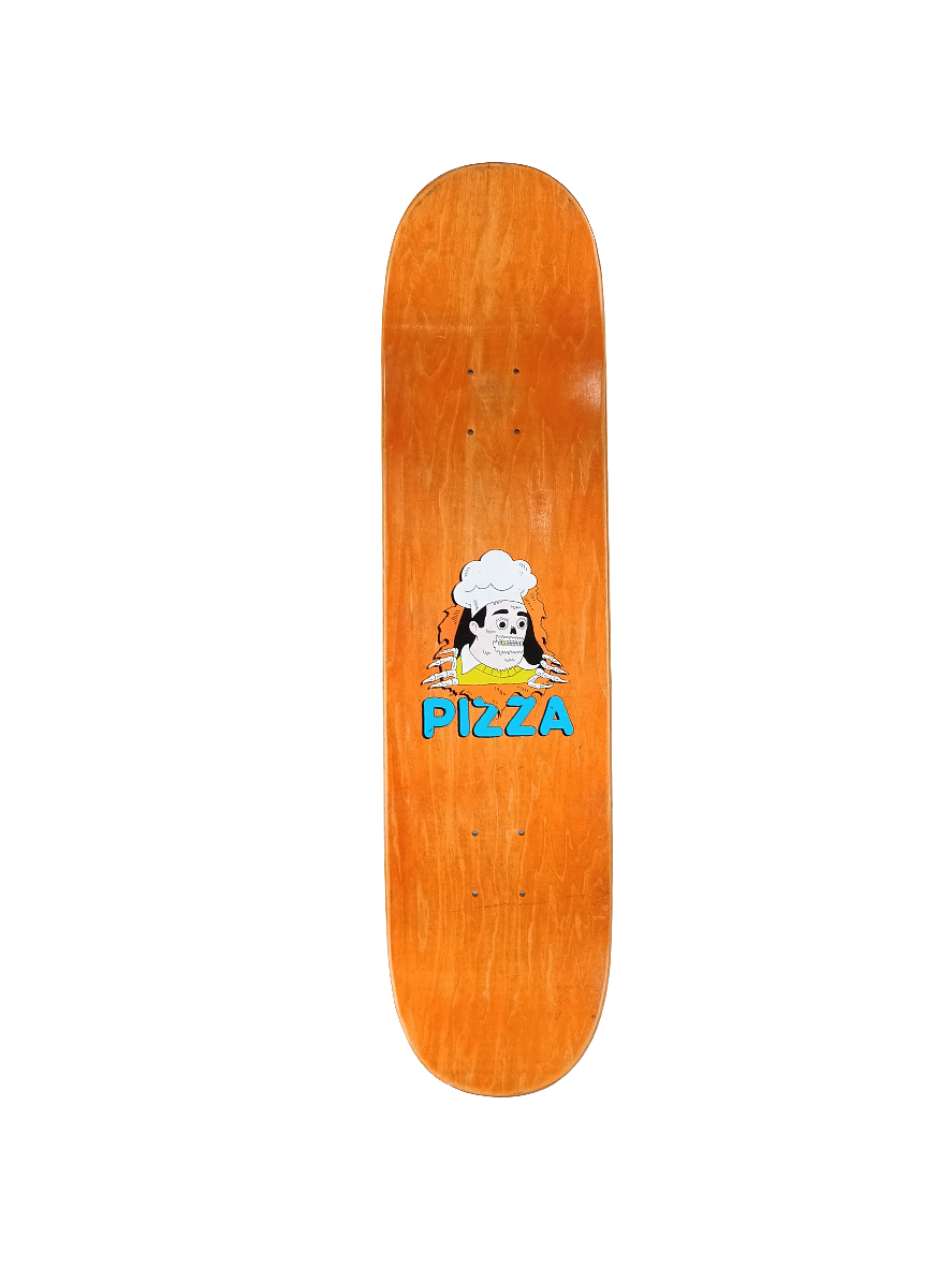 Pizza Skateboards Space Cat Silver White Yellow Size 8.0 Vintage NOS Deck