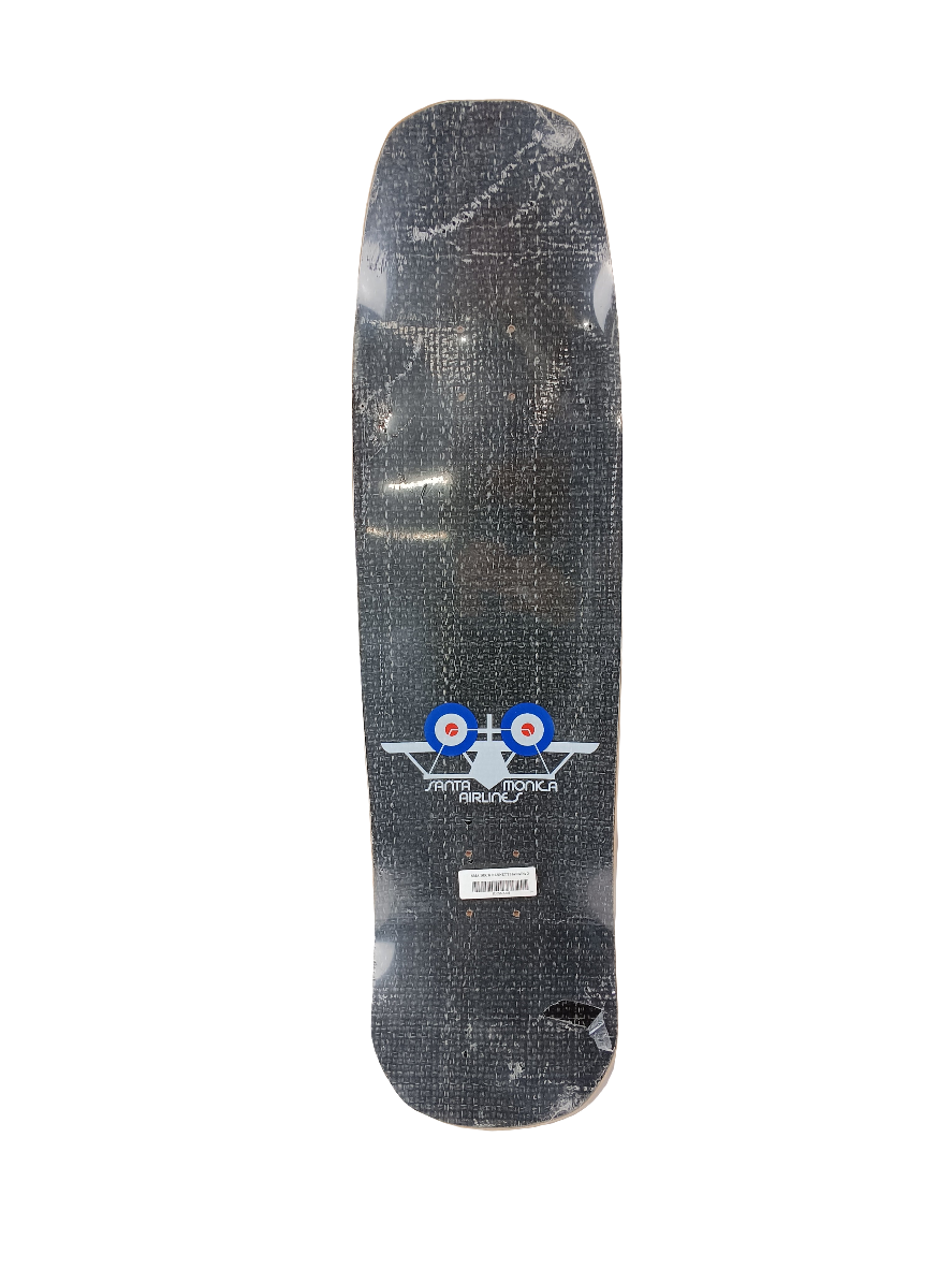 Santa Monica Airlines Bennett Harada Samurai Multi Holographic Foil 9" Vintage NOS Carbon Fiber Shaped Deck