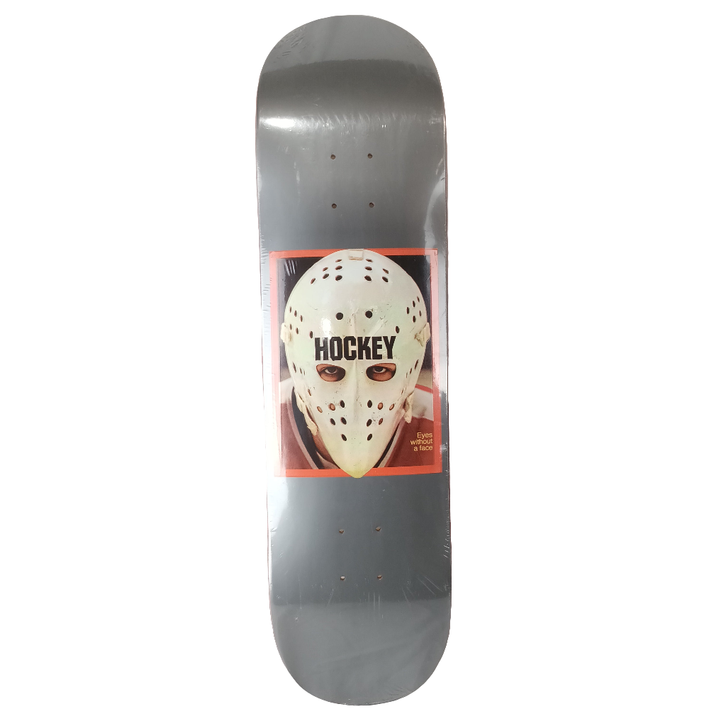 Hockey Eyes Without A Face Goalie Grey Red White Size 8.3" Vintage NOS Deck