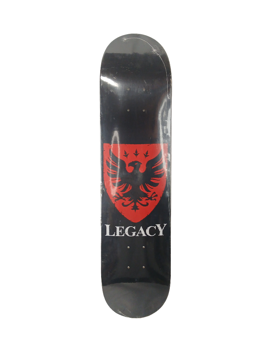 Legacy Team Bird Black White Red Size 7.625" Vintage NOS Deck