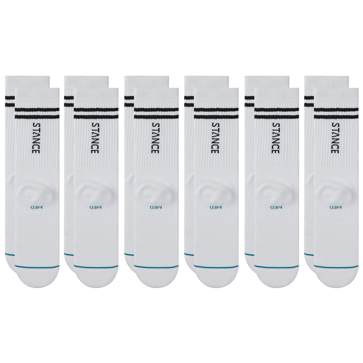 Stance Core 6 Pack Crew White Socks
