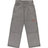 Dickies Loose Fit Straight Leg Washed Grey Double Knee Work Jeans