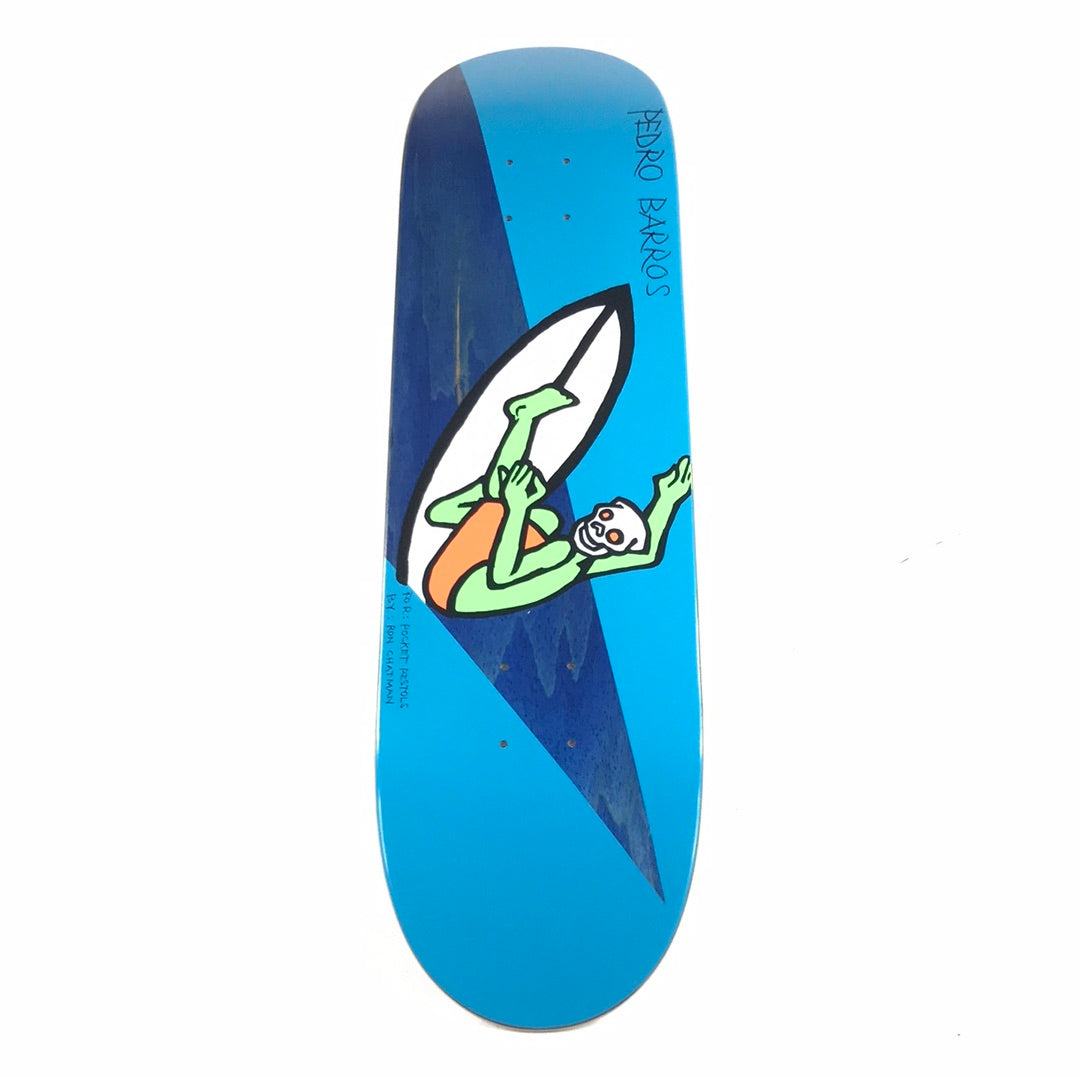 Pocket Pistols Pedro Barros Surfing Art by Ron Chatman 8.0'' Skateboard Deck