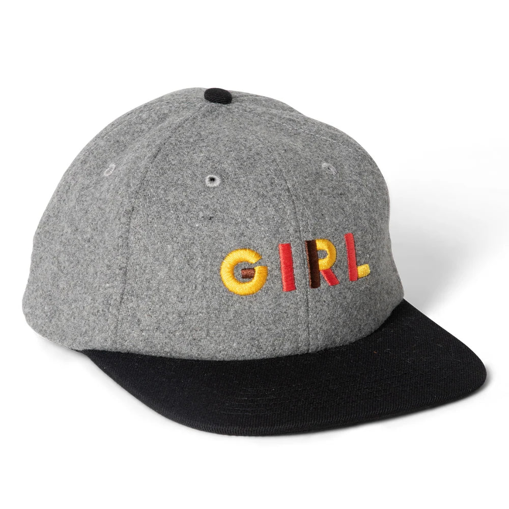 Girl Jeron Wool 6 Panel Hat Grey/Black