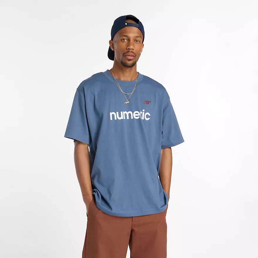 New Balance Numeric Linear Logo Vintage Indigo S/s Shirt