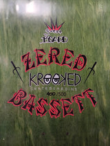 Krooked Zered Bassett Guest Pro Model Dragon Grey BLack Red Size 7.75" Vintage NOS Deck