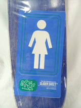 Girl Rick Howard Tail Block Blue Woodgrain Teal Green Size 8.5 X 31.875 Shape G033 Vintage NOS Deck